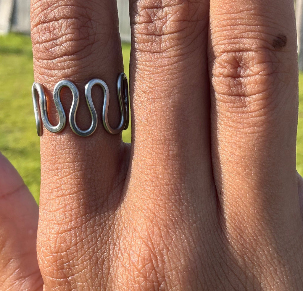 Stainless Steel Wavy Ring