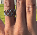 Stainless Steel Wavy Ring