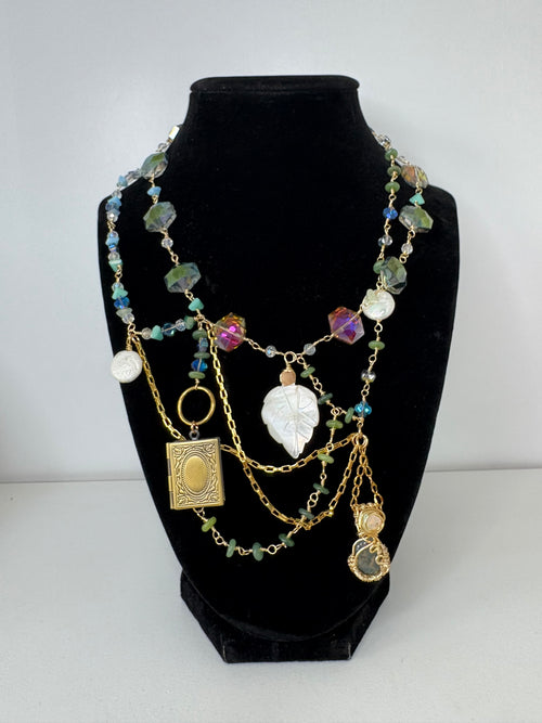 Arden Moss Agate Statement Necklace