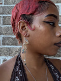 18k Opal Snake Earrings