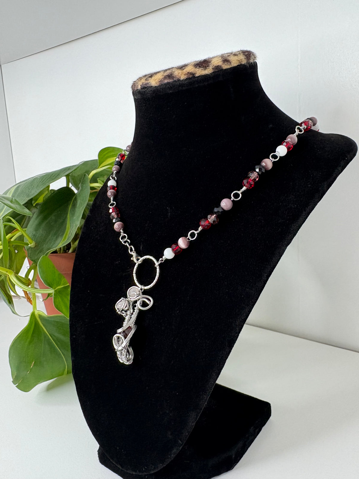 Reversible Rose Quartz Necklace