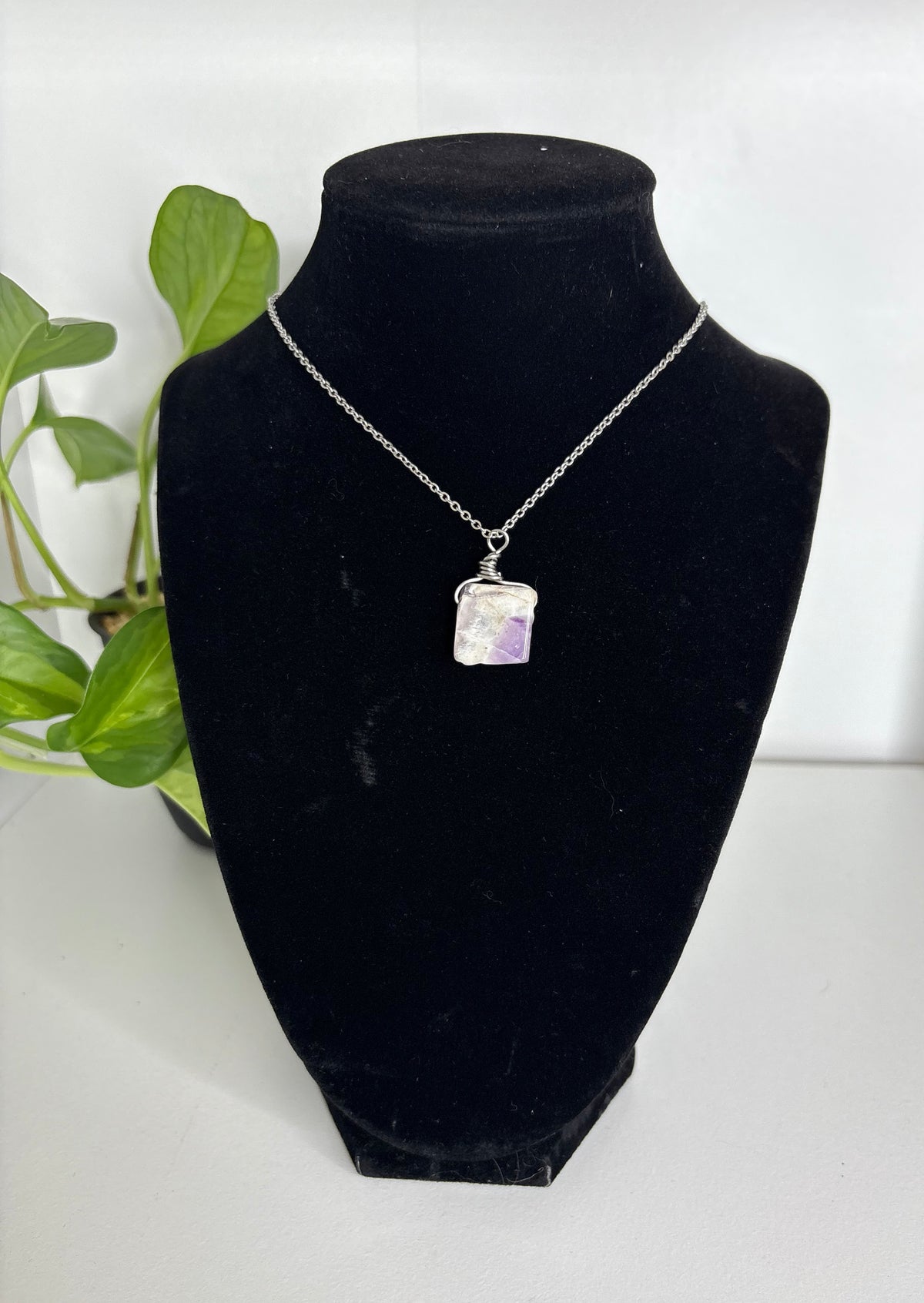 Chevron Amethyst Necklaces