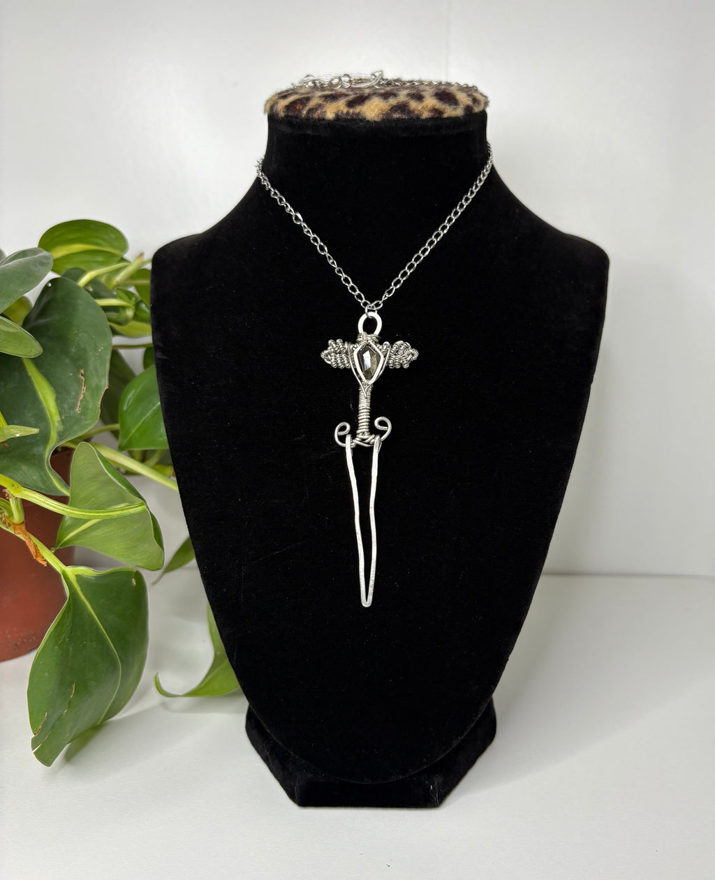 Golden Shadow Obsidian Dagger Pendant