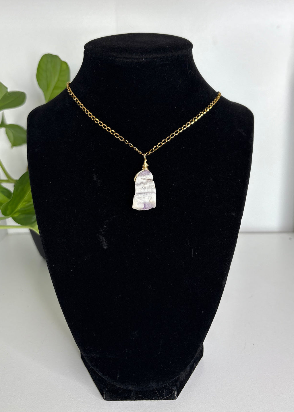 Chevron Amethyst Necklaces