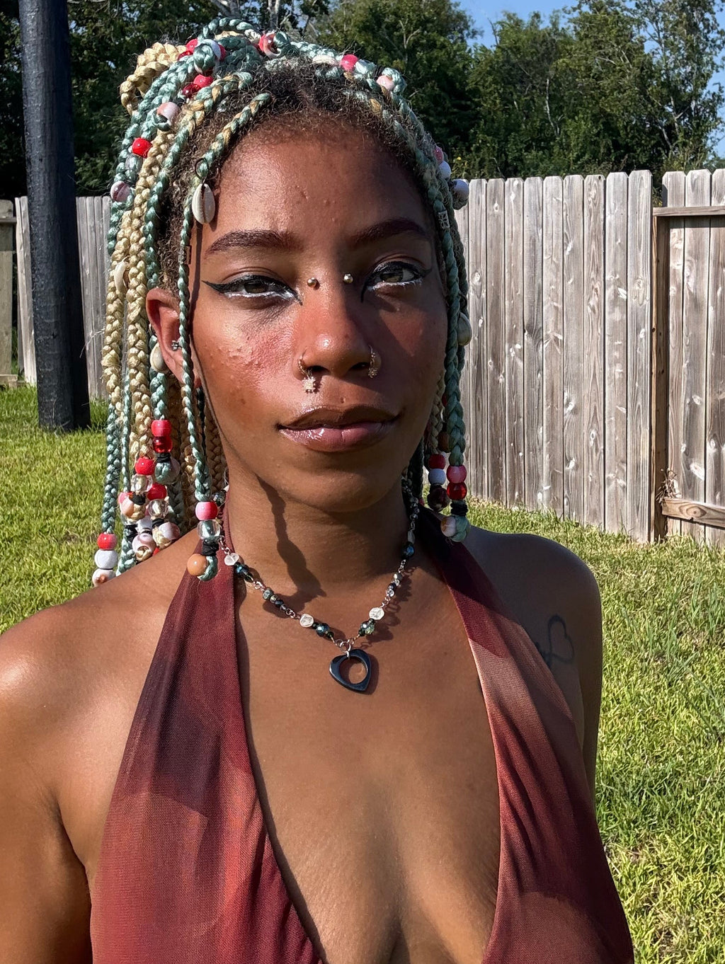 Nix Moonstone Heart Necklace