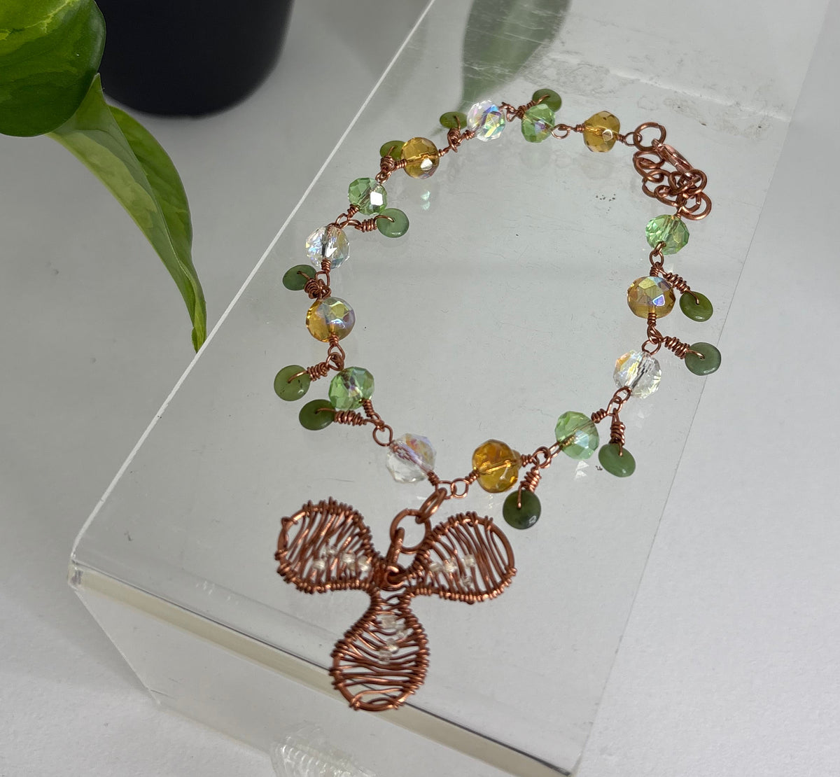 Clover Jade Anklet