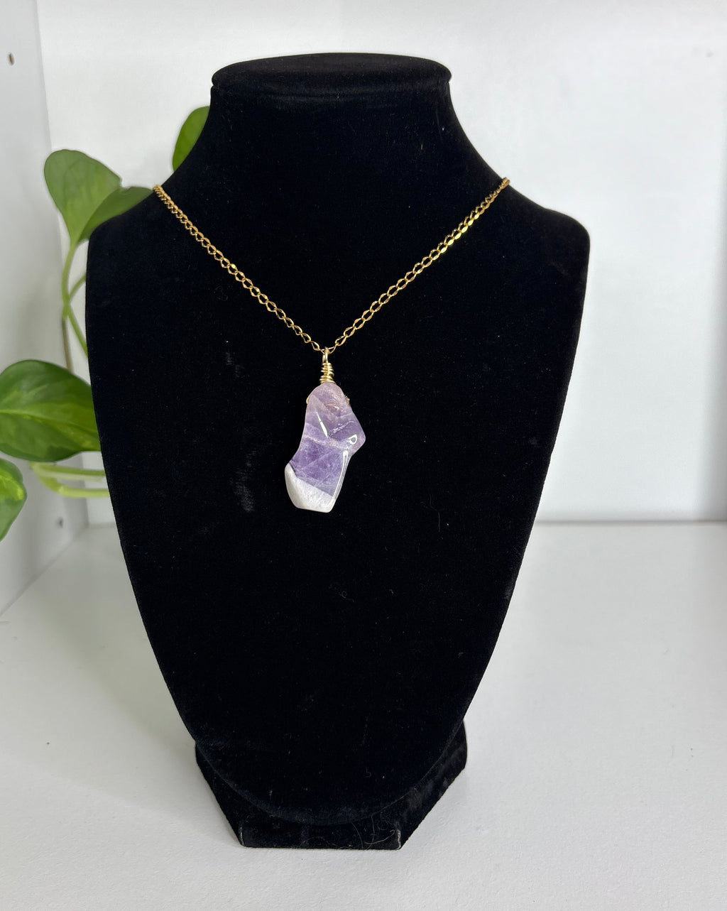 Chevron Amethyst Necklaces