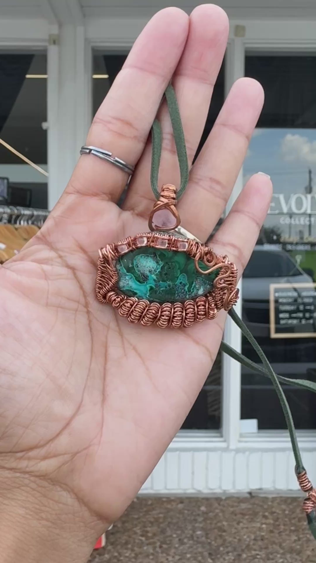 Willow Sky Chrysocolla Malachite Necklace
