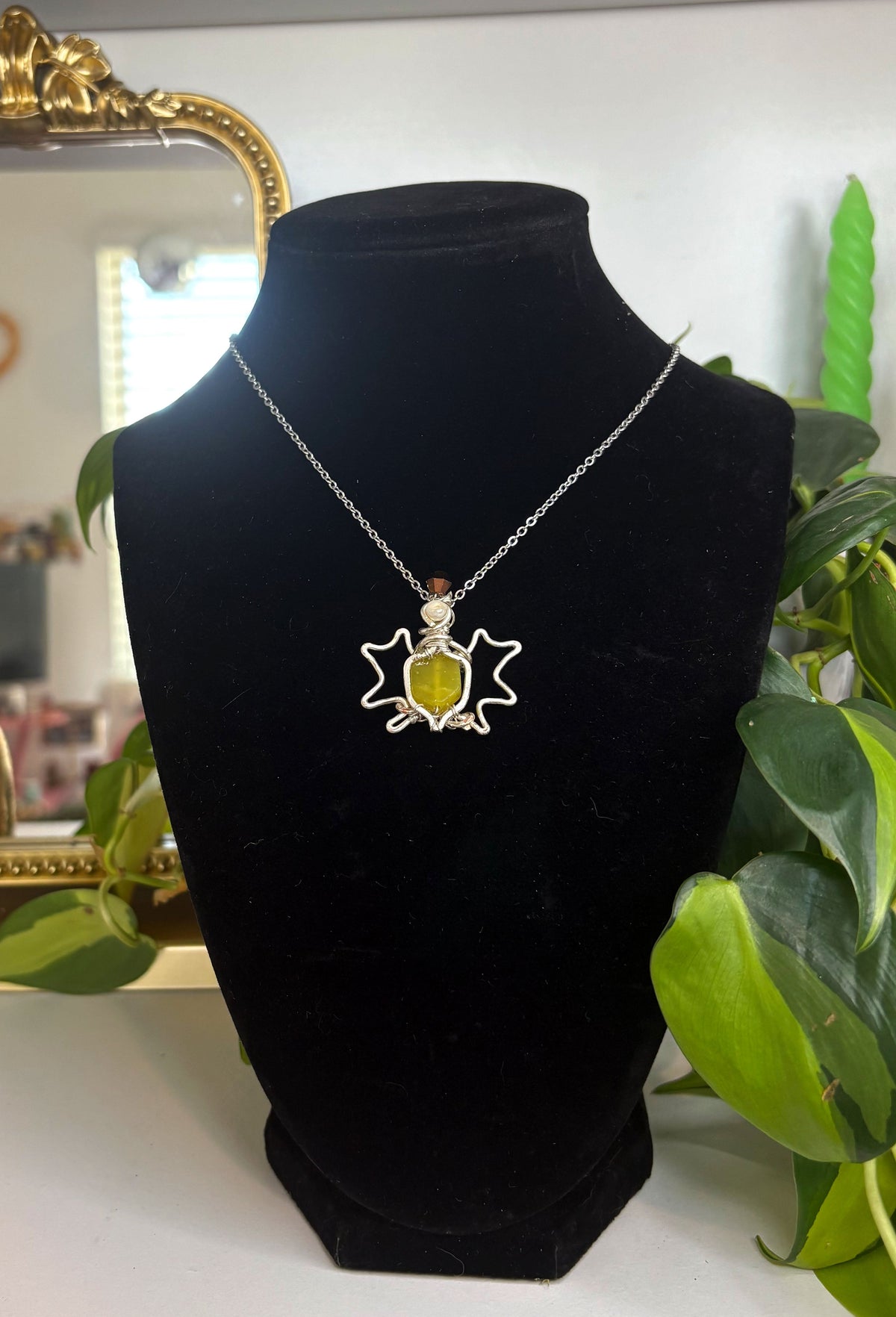 Jade Twilight Bat Pendant