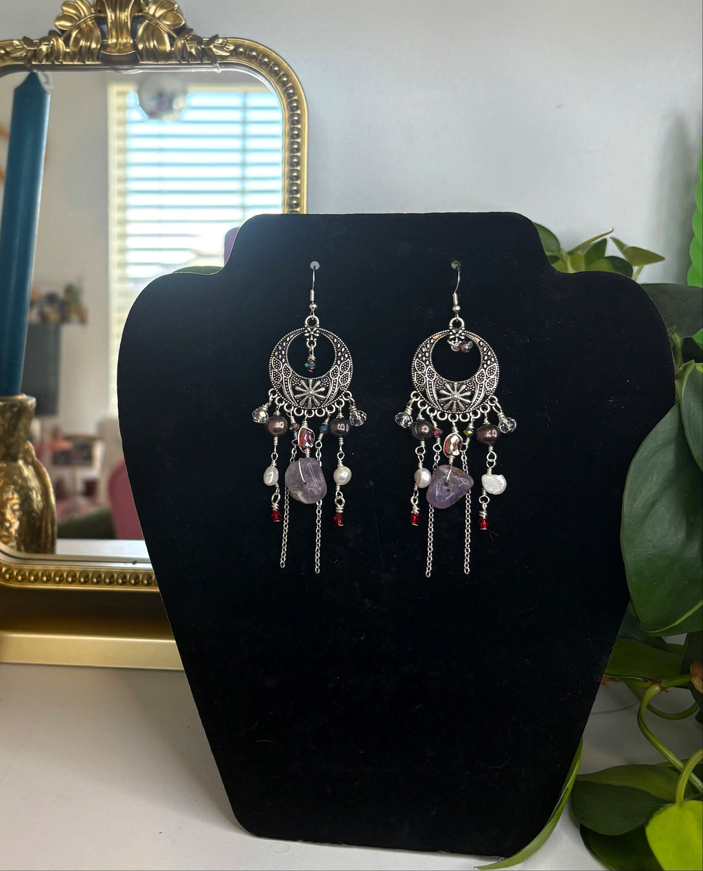 Artemis Amethyst Statement Earrings