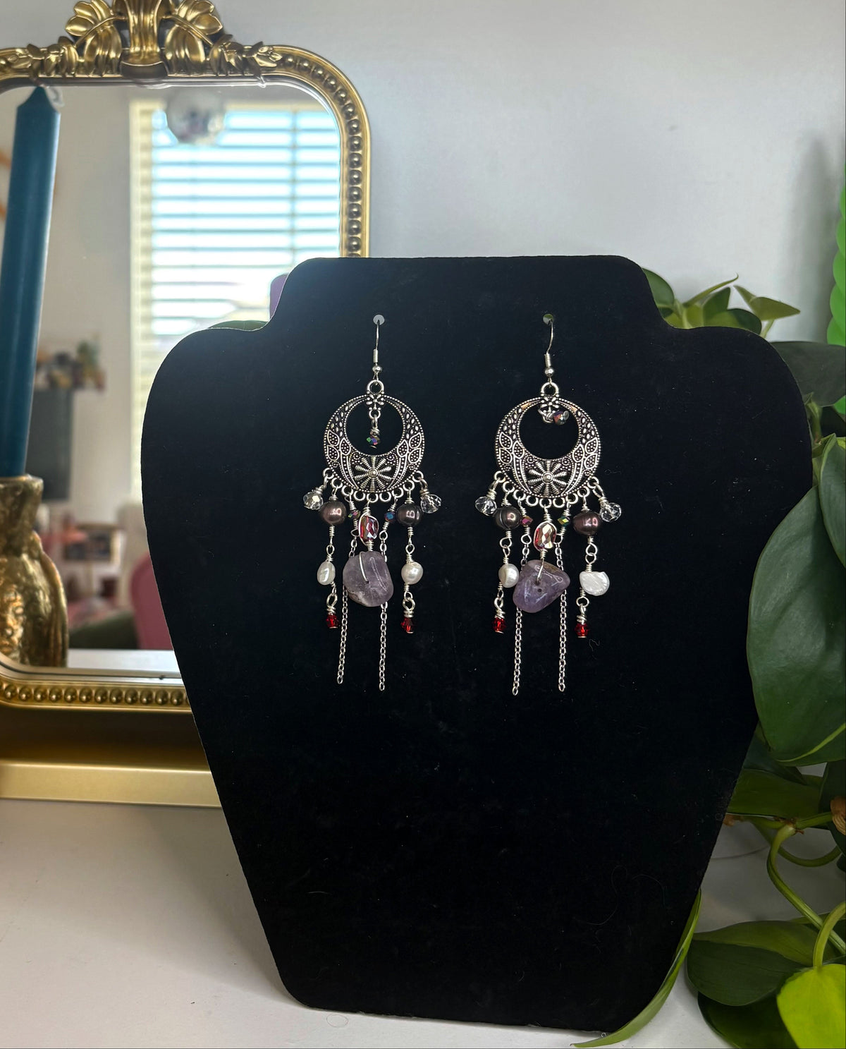 Artemis Amethyst Statement Earrings